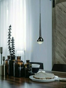 Pendellampa Cappi Open Design Highlights svart glas LED 3000K 5W IP20 small 2