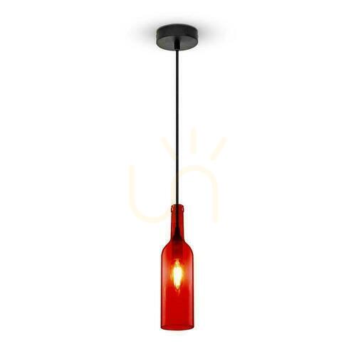 Kontrollera V-TAC pendelarmatur Bottle Red VT-7558-R 5 års garanti