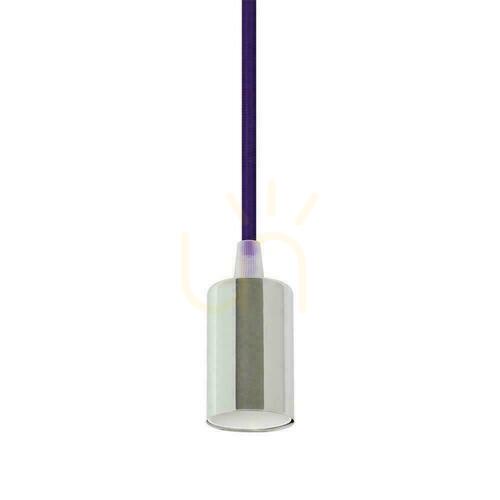 Kontrollera V-TAC Pendelarmatur Krom Metall Lila Tråd VT-7338-PE 5 års garanti