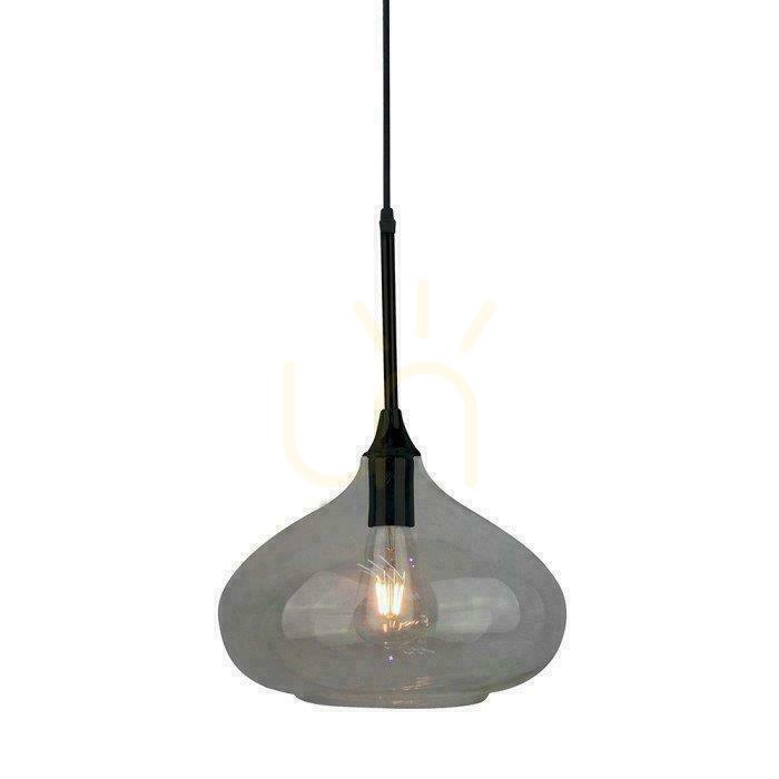 Utsikt V-TAC Modern pendelarmatur Svart glas fi280mm VT-7281-BG 5 års garanti V-TAC Modern pendelarmatur Svart glas fi280mm VT-7281-BG 5 års garanti