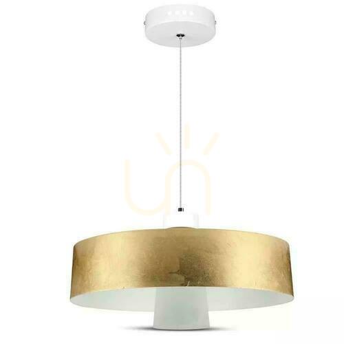 Kontrollera LED-pendelarmatur V-TAC 7W (akryl) Guld 340x190mm VT-7666-G 3000K 400lm 3 års garanti