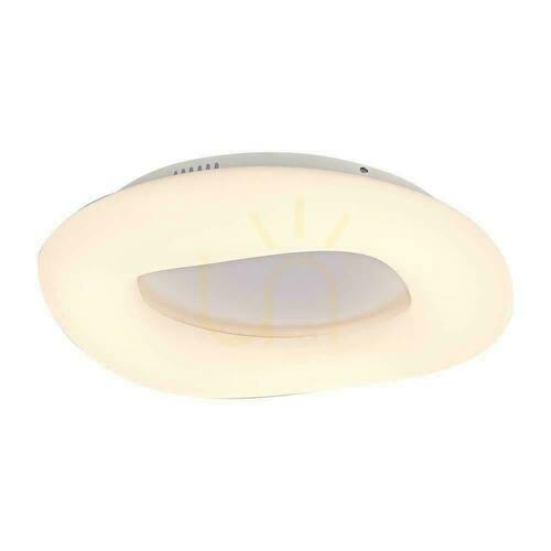 Kontrollera LED V-TAC 32W Oval takarmatur Färgskiftning f.460 Dimbar Vit VT-7462 2700K-6400K 3100lm 3 års garanti