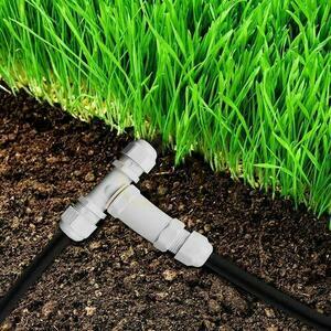 Kontaktdon Hermetisk koppling 3x3Pin Vit T-stycke 0,5-4mm2 Tråddiameter 8-12mm IP68 V-TAC VT-869 small 3