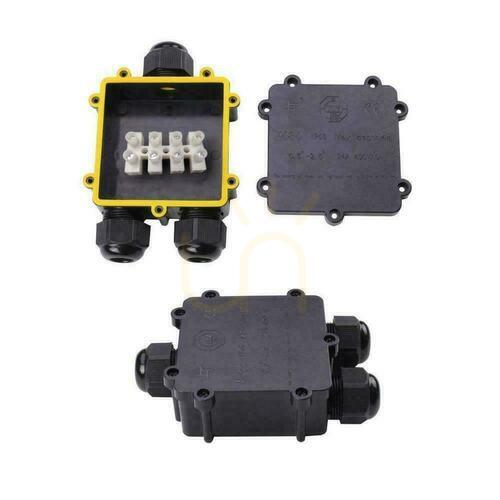 Kontrollera Hermetisk kopplingsdosa 4x5Pin Black Tee 0,5-2,5mm2 Ledningsdiameter 8-12mm IP68 V-TAC VT-870