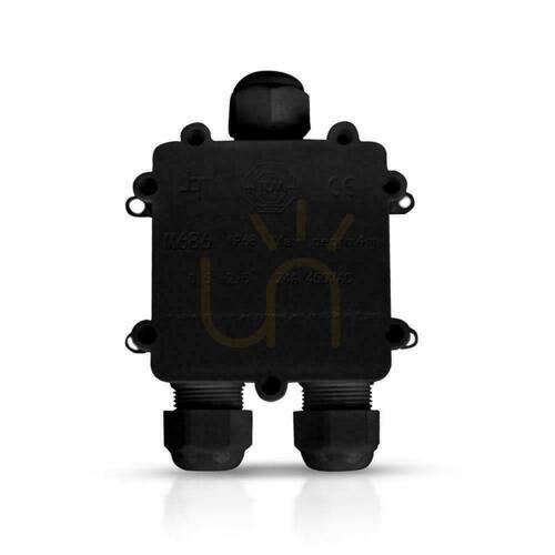 Kontrollera Hermetisk kopplingsdosa 4x5Pin Black Tee 0,5-2,5mm2 Ledningsdiameter 8-12mm IP68 V-TAC VT-870