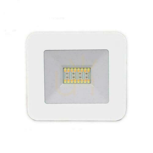 Kontrollera V-TAC 20W Bluetooth WHITE Dimbar RGB/CW/W/DW LED-projektor IP65 VT-5020 RGB+2700K-6400K 1400lm