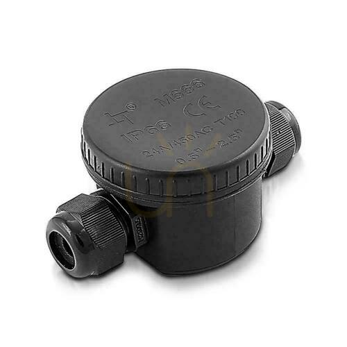 Kontrollera Hermetisk kopplingsdosa 2x3Pin Svart 24A AC:450V Ledningsdiameter 5-9mm IP66 V-TAC VT-881