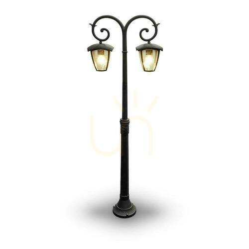 Kontrollera Trädgårdslykta V-TAC 2XE27 1410mm IP44 Svart VT-738