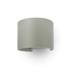Väggmonterad 6W V-TAC Upptill Nedtill Justerbar Grå Rund IP65 Bridgelux VT-756 3000K 660lm small 0