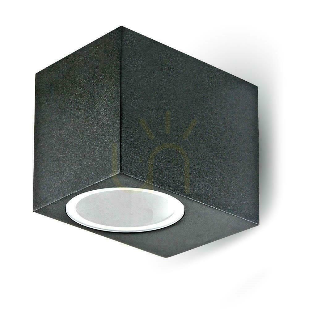 Kontrollera Vägglampa V-TAC GU10 Aluminium Square Black Down IP44 VT-7651 Vägglampa V-TAC GU10 Aluminium Square Black Down IP44 VT-7651