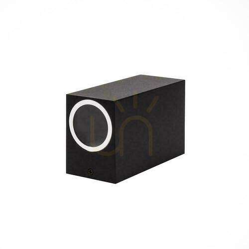 Kontrollera Vägglampa V-TAC GU10 Aluminium Fyrkant Svart Topp Botten IP44 VT-7652