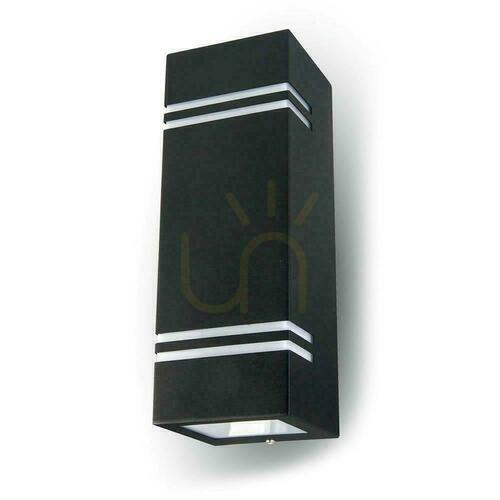 Kontrollera Vägglampa för trädgård V-TAC Square Black GU10 Top Bottom IP44 VT-7662 3 års garanti
