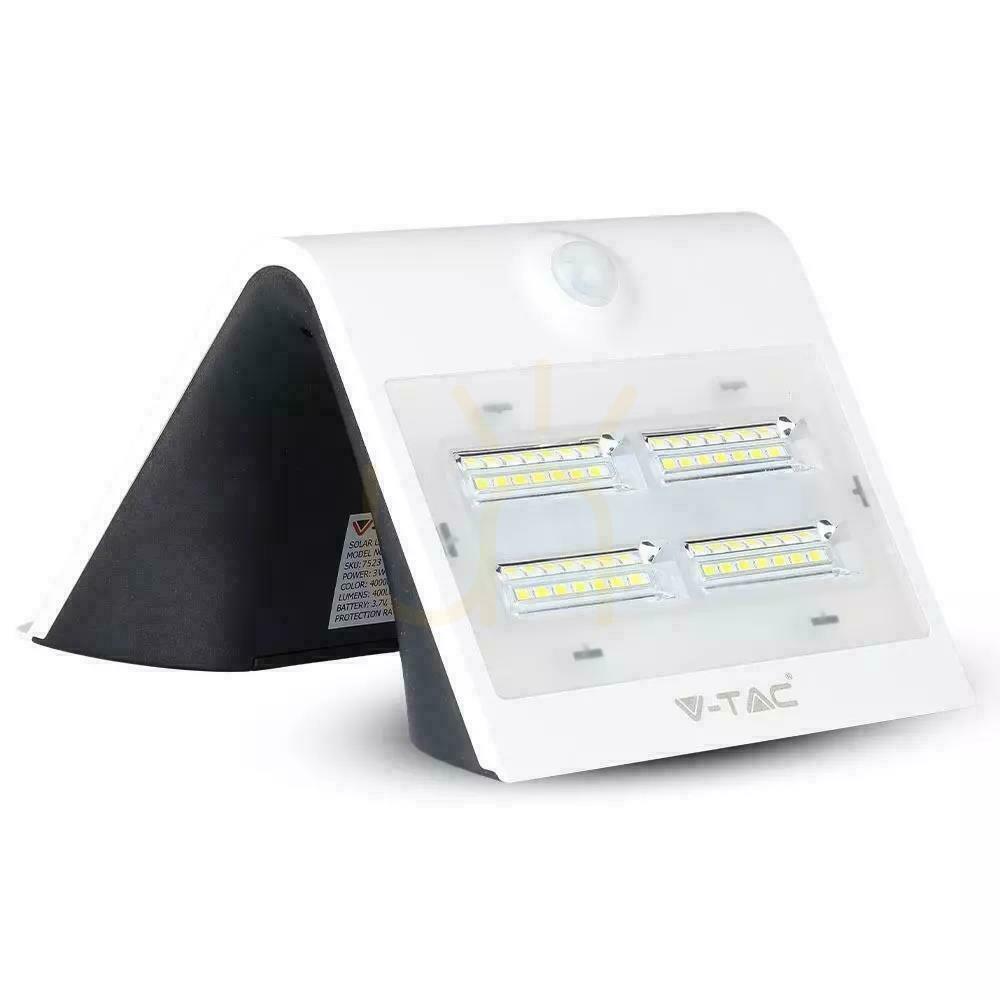 Förhandsvisning Solar Projector 3W LED Vit+svart V-TAC VT-768 4000K 400lm Solar Projector 3W LED Vit+svart V-TAC VT-768 4000K 400lm
