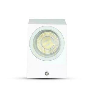 V-TAC VT-7651 utomhusvägglampa, fyrkantig vit, GU10 max 35 W, ljus nedåt, IP44, aluminium small 1