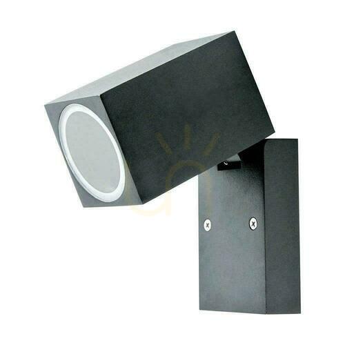 Kontrollera V-TAC GU10 Justerbar aluminium IP44 VT-7611 Vägglampa för trädgård.