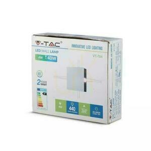 V-TAC 4W LED-väggarmatur IP65 Vit Square VT-704 4000K 440lm small 4