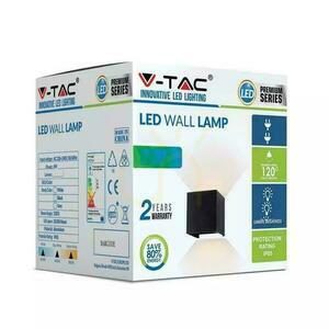 V-TAC 12W LED-väggarmatur Upptill Nedtill Justerbar Chip BRIDGELUX Svart Kvadratisk IP65 VT-759-12 4000K 1100lm small 3