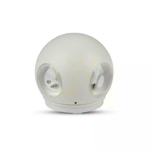 Kontrollera Vägglampa V-TAC 4W LED Vit Rund IP65 VT-834 3000K 440lm.