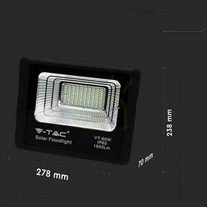 V-TAC 20W Solar LED-projektor svart IP65, fjärrkontroll, timer VT-60W 4000K 1650lm small 4