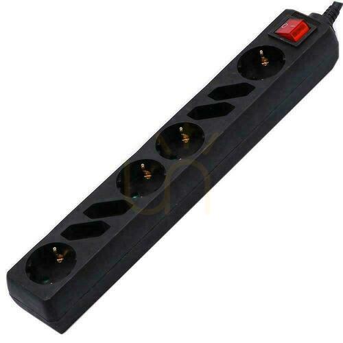 Kontrollera Förlängningskabel 8 uttag med brytare V-TAC 4+4 (3G 1,5MM2 X 1,5M ) Svart VT-1118