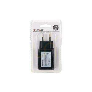 USB FAST QC3.0 AC 3,6-6,5V 3,0A V-TAC-laddare Svart VT-1026 small 1