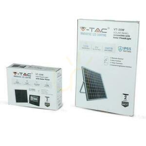 V-TAC Solar LED-projektor 12W svart IP65, fjärrkontroll, timer VT-25W 6000K 550lm small 4