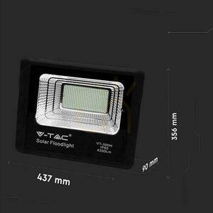 V-TAC 50W Solar LED-projektor svart IP65, fjärrkontroll, timer VT-300W 6000K 4200lm small 4