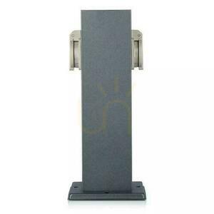 V-TAC Trädgårdsstolpe 2 uttag 30cm 2x16A 3600W IP44 Grafit VT-1155-1 small 2
