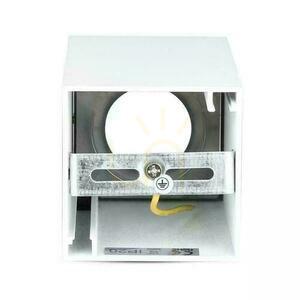 V-TAC GU10 Kvadratisk utanpåliggande takarmatur Vit+Guld 74x74x140mm VT-882-Q 3 års garanti small 4