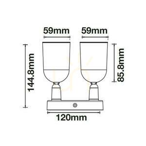 V-TAC vägglampa 2xGU10 Vit VT-897 small 4