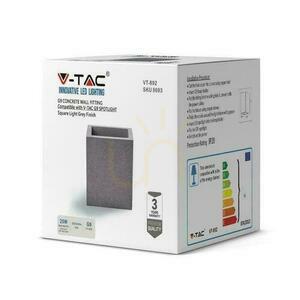 V-TAC BETON vägglampa G9 LED Square Ljus Grå IP20 VT-892 small 2