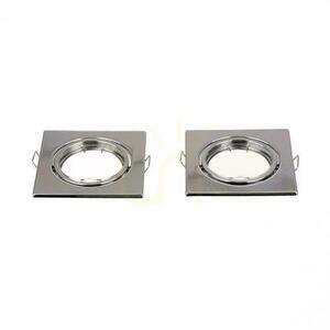 Infälld spotram V-TAC GU10 fyrkantig riktbar krom (2-pack) VT-817-SQ-CH 3 års garanti small 1