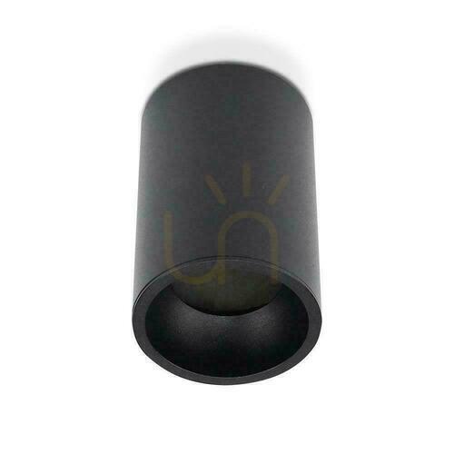 Kontrollera V-TAC Aluminium GU10 Rund Ytmonterad Rör Svart 70x107mm VT-802 3 års garanti