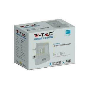V-TAC LED-projektor 10W SAMSUNG CHIP Rörelsesensor Vit kabel 1M VT-118S 6400K 735lm 5 års garanti small 2