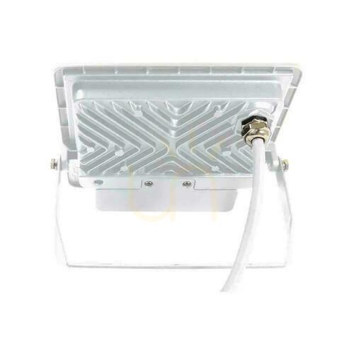Kontrollera V-TAC 50W SAMSUNG CHIP LED-projektor rörelsesensor vit kabel 1M VT-158S-1-W 6400K 4000lm 5 års garanti