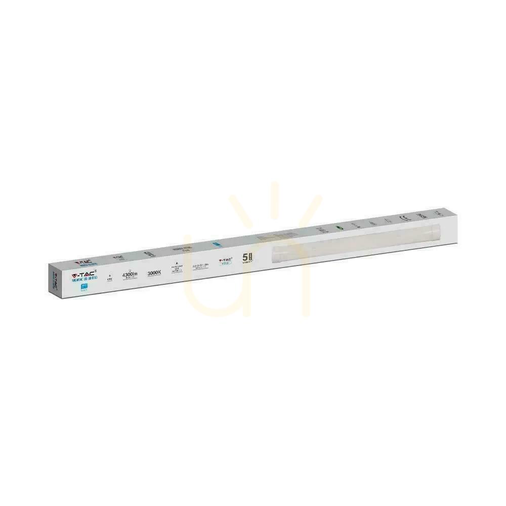 Display V-TAC 40W LED utanpåliggande linjär armatur SAMSUNG CHIP 120cm VT-8-40 3000K 4300lm 5 års garanti V-TAC 40W LED utanpåliggande linjär armatur SAMSUNG CHIP 120cm VT-8-40 3000K 4300lm 5 års garanti