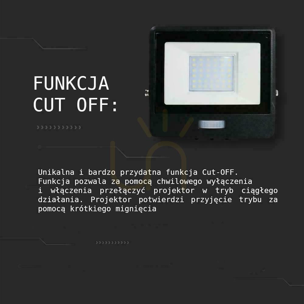 Visa V-TAC LED-projektor 30W SAMSUNG CHIP Rörelsesensor Svart kabel 1M VT-138S-1 6400K 2340lm 5 års garanti V-TAC LED-projektor 30W SAMSUNG CHIP Rörelsesensor Svart kabel 1M VT-138S-1 6400K 2340lm 5 års garanti