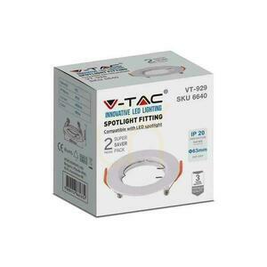 V-TAC GU10 Infälld rund mesh vit (paket). 2 st) VT-929-W 3 års garanti small 3