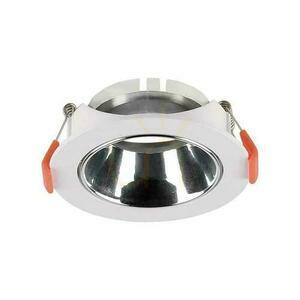 Justerbar V-TAC VT-931 infälld armatur för GU10, vit/krom, Ø 85 mm small 0