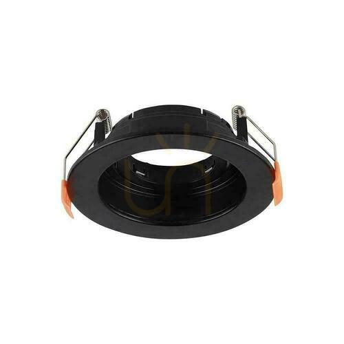 Kontrollera V-TAC VT-933 GU10 infälld spotram, rund svart, ø10,2 cm, IP20