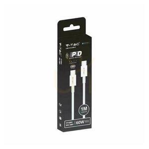 USB-C till USB-C-kabel 1 m, vit, 60 W V-TAC VT-5303-W small 3