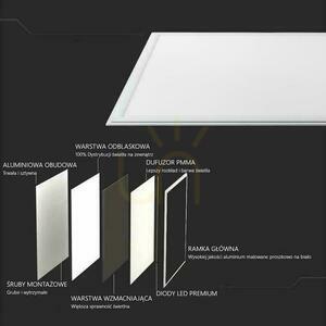 LED-panel V-TAC 40W 600x600 PMMA 120Lm/W VT-6060-6 4000K 4950lm 8 LED-panel V-TAC 40W 600x600 PMMA 120Lm/W VT-6060-6 4000K 4950lm small 8