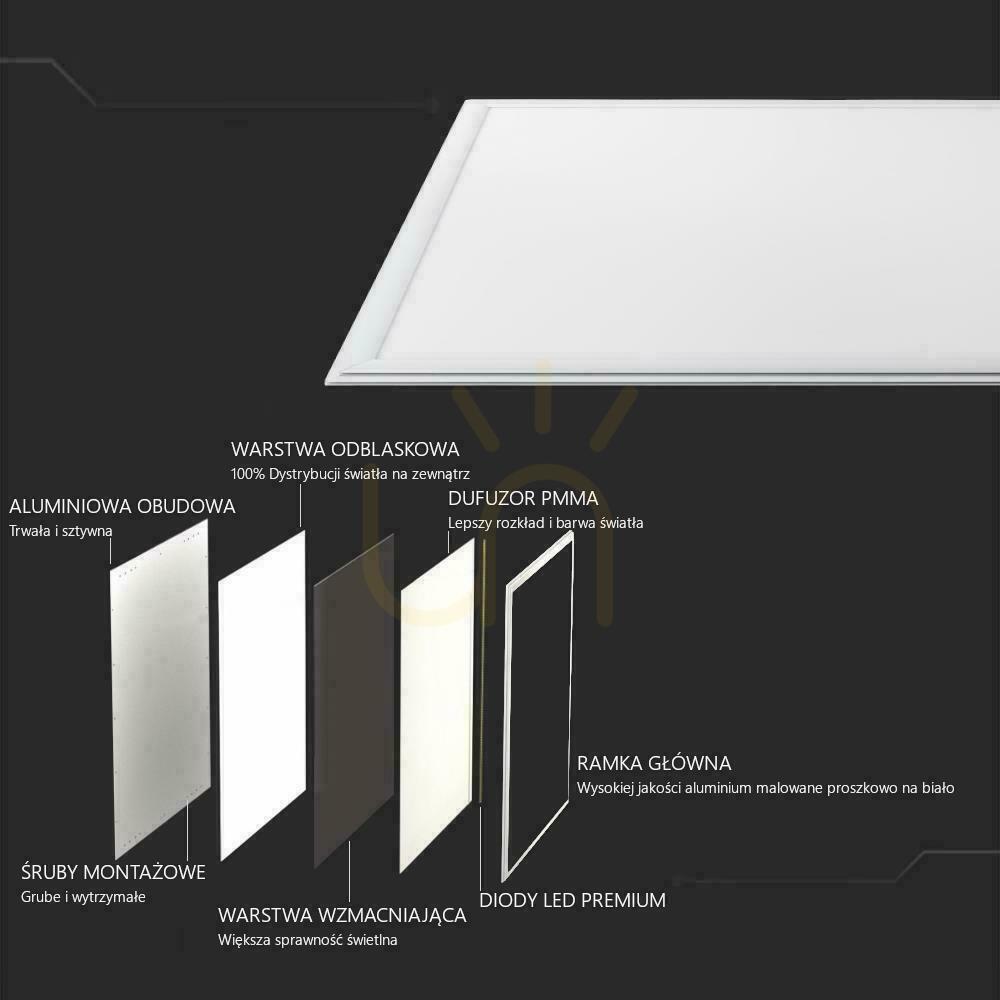 Display LED-panel V-TAC 40W 600x600 PMMA 120Lm/W VT-6060-6 4000K 4950lm LED-panel V-TAC 40W 600x600 PMMA 120Lm/W VT-6060-6 4000K 4950lm