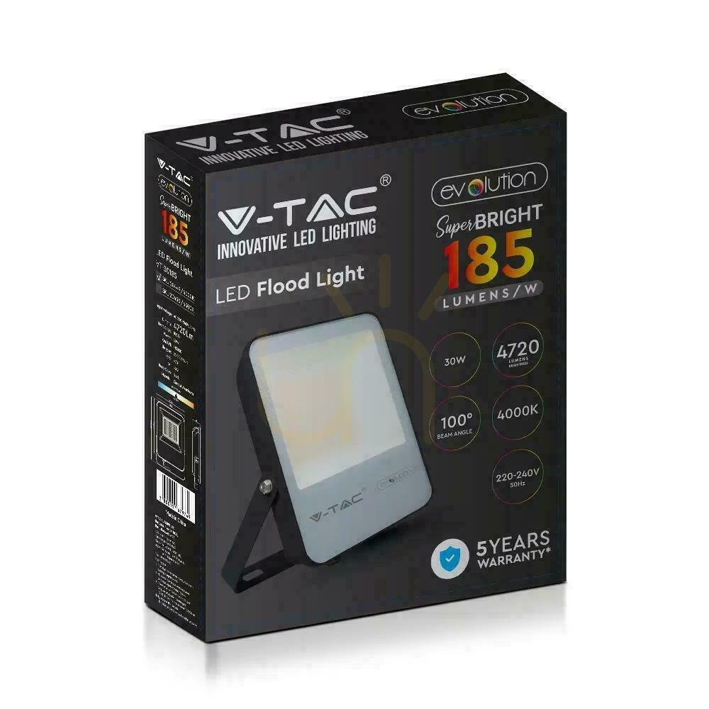 Förhandsvisning V-TAC LED-projektor 30W G8 Svart 185Lm/W EVOLUTION VT-30185 6500K 4720lm 5 års garanti V-TAC LED-projektor 30W G8 Svart 185Lm/W EVOLUTION VT-30185 6500K 4720lm 5 års garanti