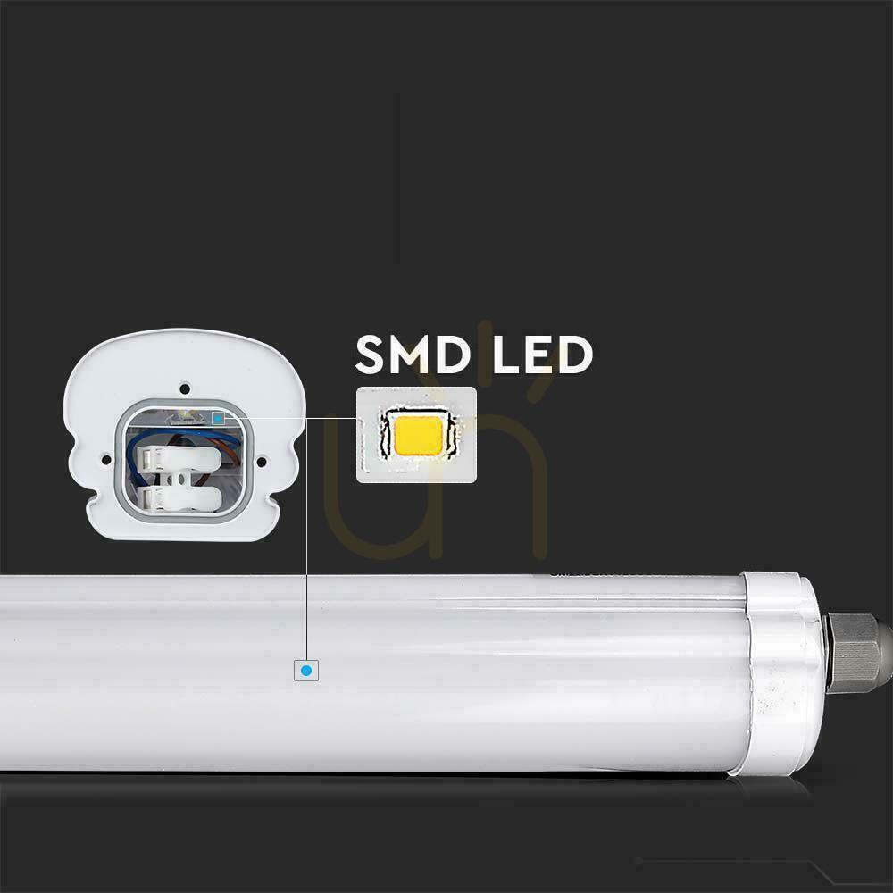 Kontrollera V-TAC G-SERIES 120cm 36W 120Lm/W VT-1249 4000K 4320lm Hermetisk LED-armatur. V-TAC G-SERIES 120cm 36W 120Lm/W VT-1249 4000K 4320lm Hermetisk LED-armatur.