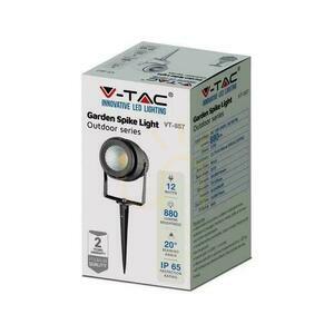 V-TAC VT-857-B trädgårdsspot med jordspett LED 12W 4000K 875lm svart, IP65 small 2
