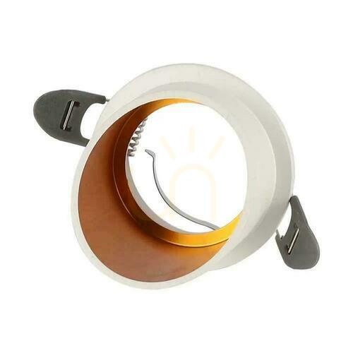 Kontrollera V-TAC VT-974RD-W infälld spot vit/guld GU10 68 × 72 mm