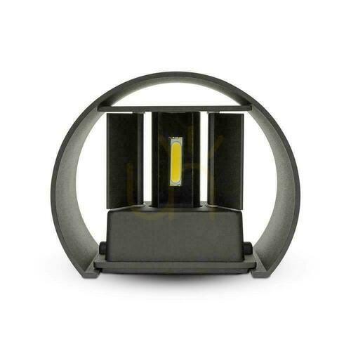 Kontrollera Väggmonterad 5W V-TAC Upptill Nedtill Justerbar Svart Rund IP65 Bridgelux VT-756-B 3000K 700lm
