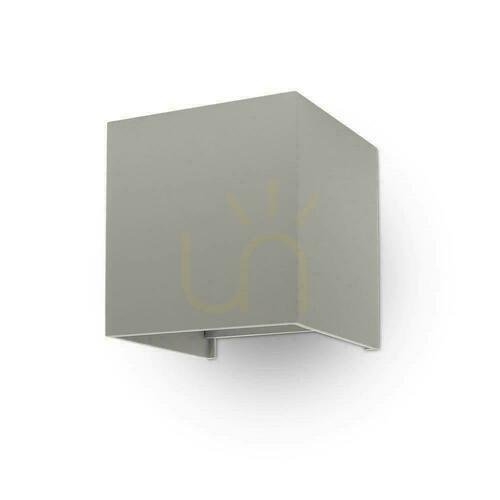Kontrollera V-TAC fasadarmatur upp ner 5W LED 700lm 4000K IP65 grå kvadratisk justerbar VT-759-G