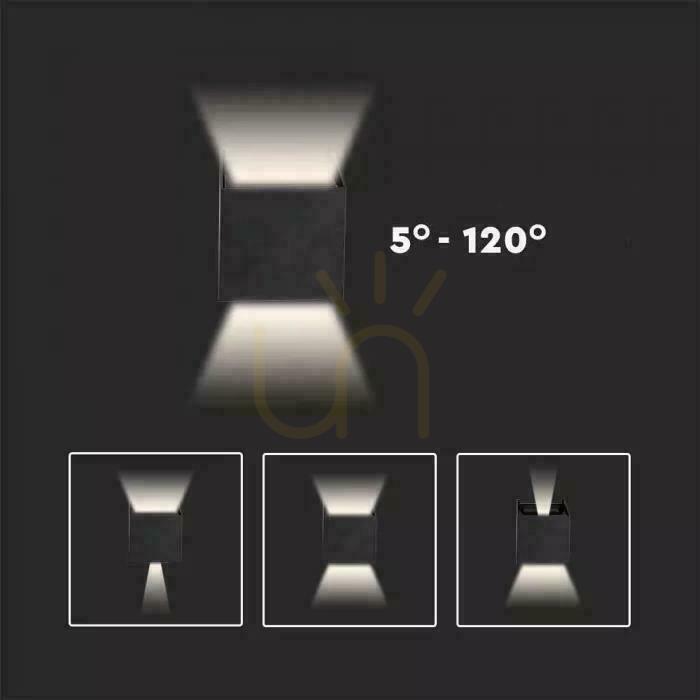 Display V-TAC 11W LED Top Down Adjustable Chip BRIDGELUX Grey Square IP65 VT-759-12-G 3000K 1360lm Väggarmatur. V-TAC 11W LED Top Down Adjustable Chip BRIDGELUX Grey Square IP65 VT-759-12-G 3000K 1360lm Väggarmatur.